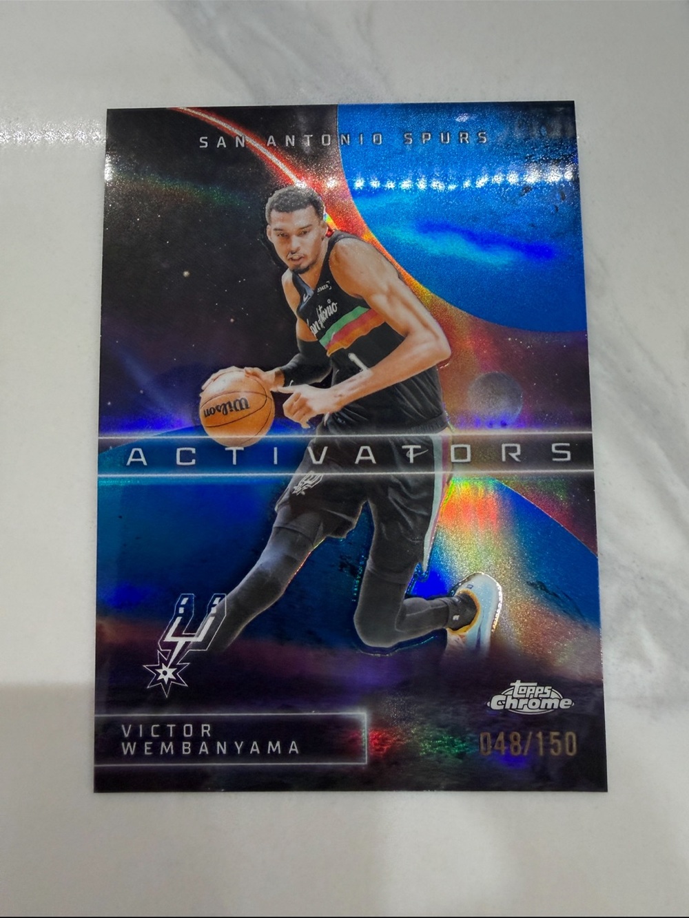 Victor Wembanyama 2025-26 Topps Chrome Update Activators Blue /150 #AC-3